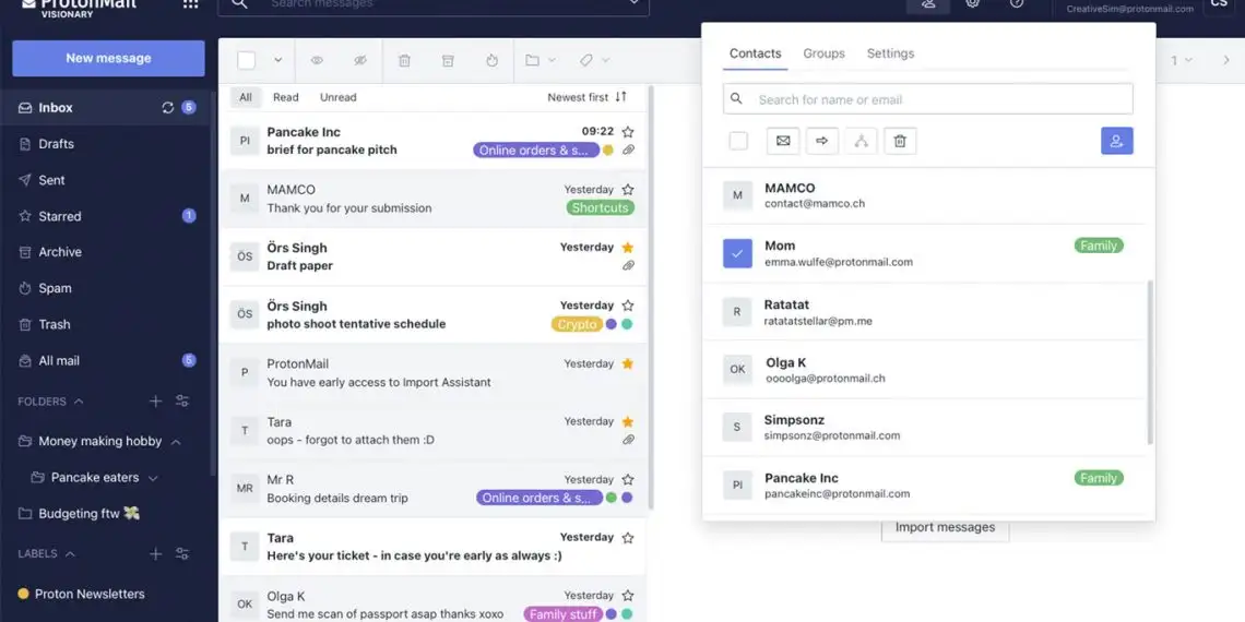 How to create multiple email filters in ProtonMail free plan
